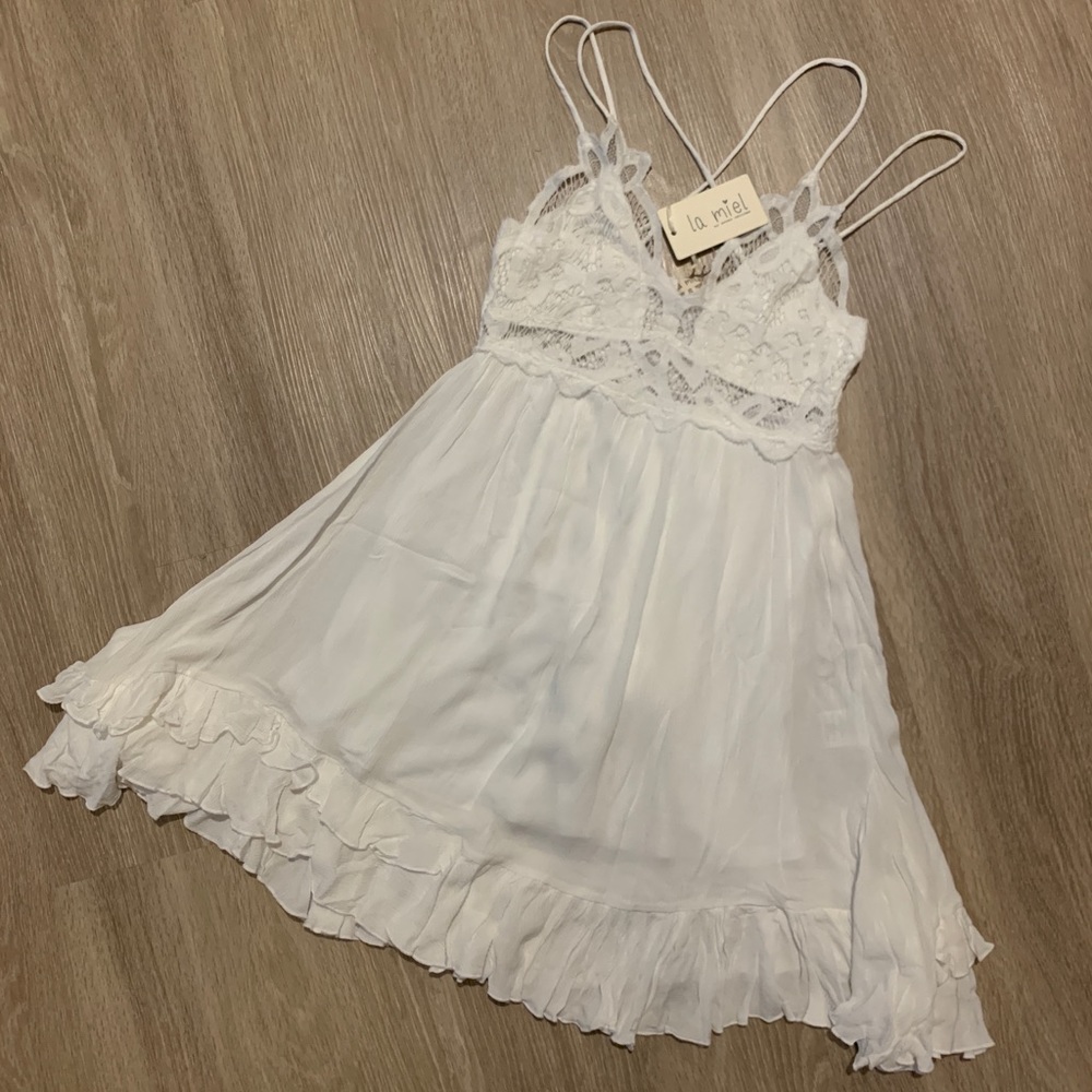 VICI Maeve Crochet Lace Ruffle Dress
